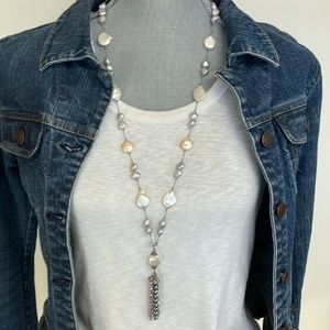 Handmade Freshwater Pearl Tassel Necklace